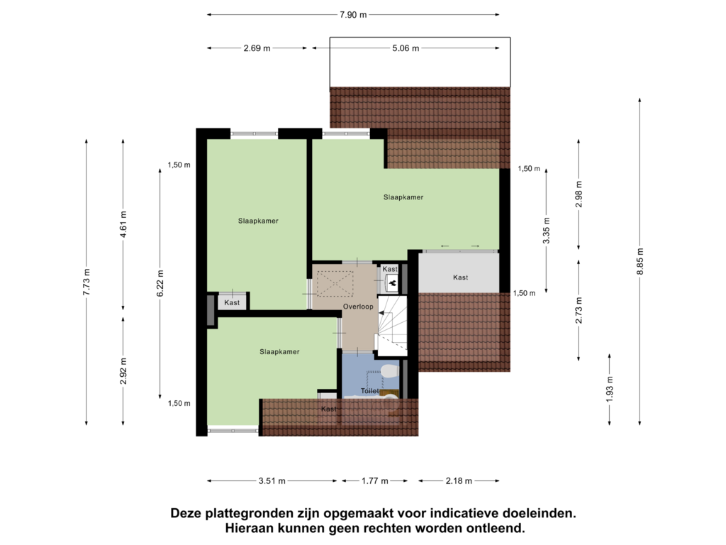 Bekijk plattegrond van Eerste verdieping van Smitsweg 6