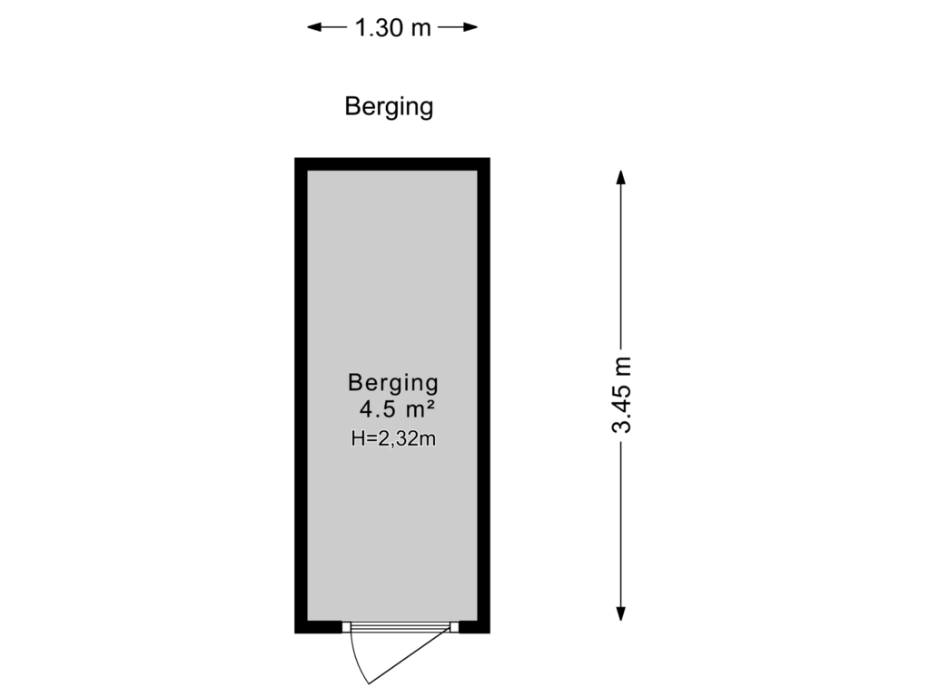 View floorplan of Berging of Melis Stokelaan 39