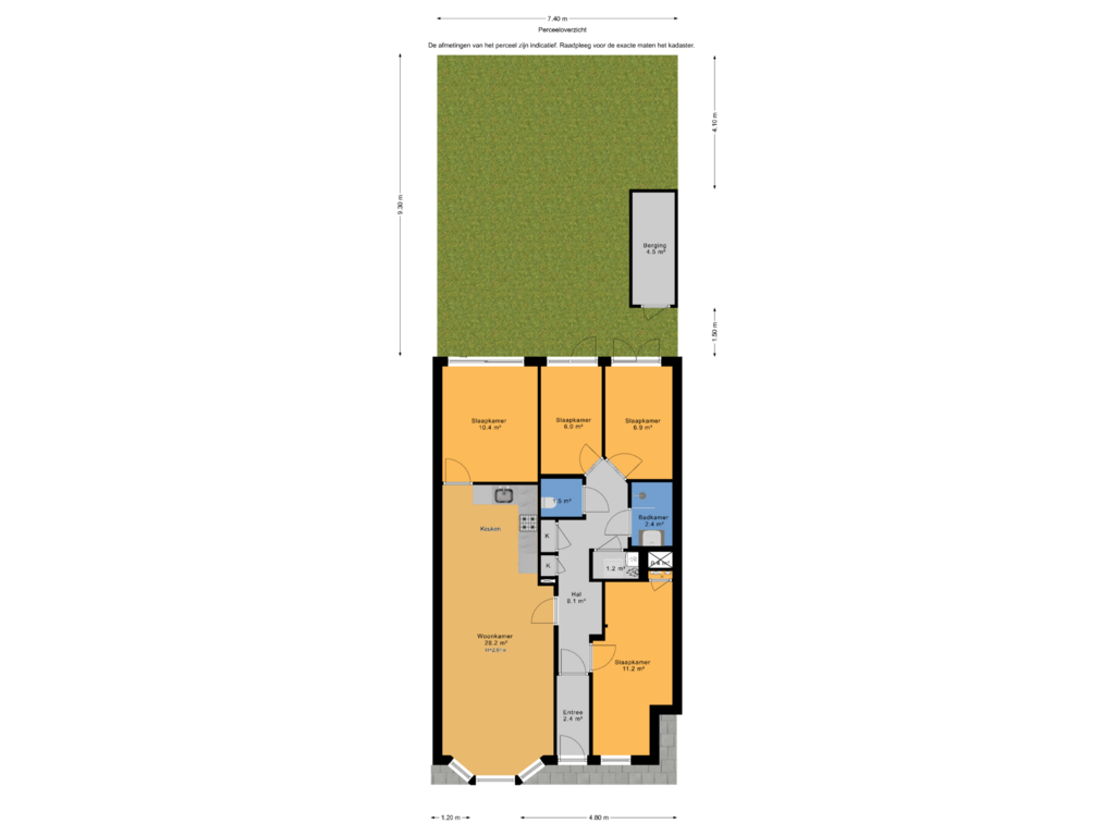 View floorplan of Perceeloverzicht of Melis Stokelaan 39