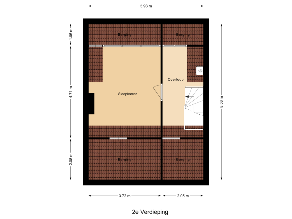 Bekijk plattegrond van 2e Verdieping van Troelstrastraat 51