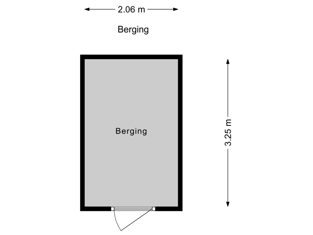 Bekijk plattegrond van Berging van Bruijnings Ingenhoeslaan 198