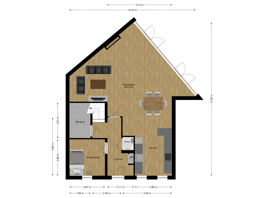 View floorplan of Begane grond of Herenlaan 138