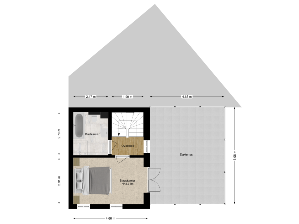 View floorplan of Eerste verdieping of Herenlaan 138