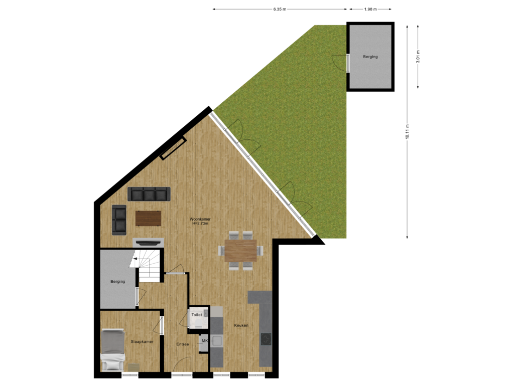 View floorplan of Situatie of Herenlaan 138