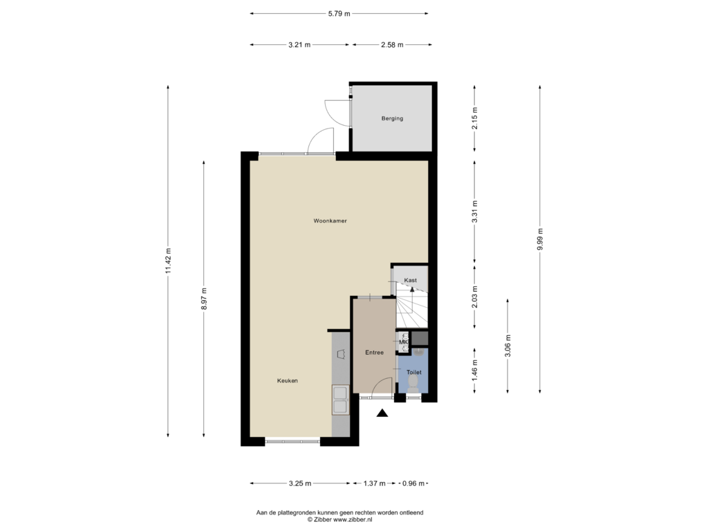 View floorplan of Begane Grond of Op den Hamel 5