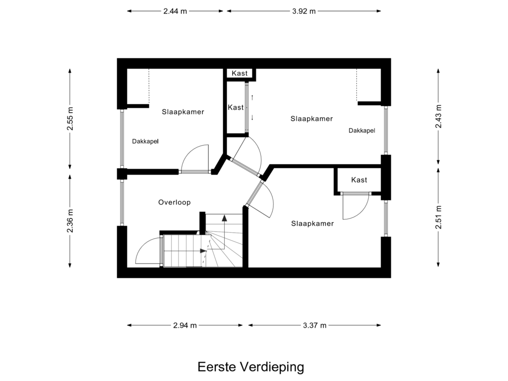 Bekijk plattegrond van Eerste Verdieping van Slijperij 5