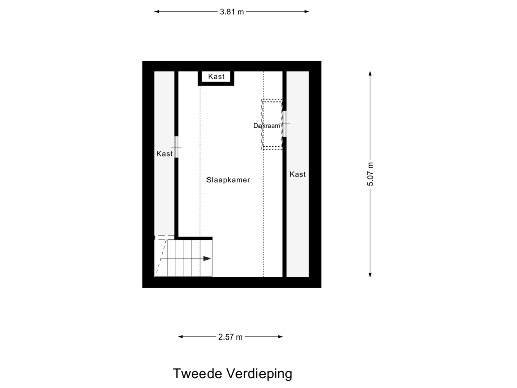 Bekijk plattegrond van Tweede Verdieping van Slijperij 5