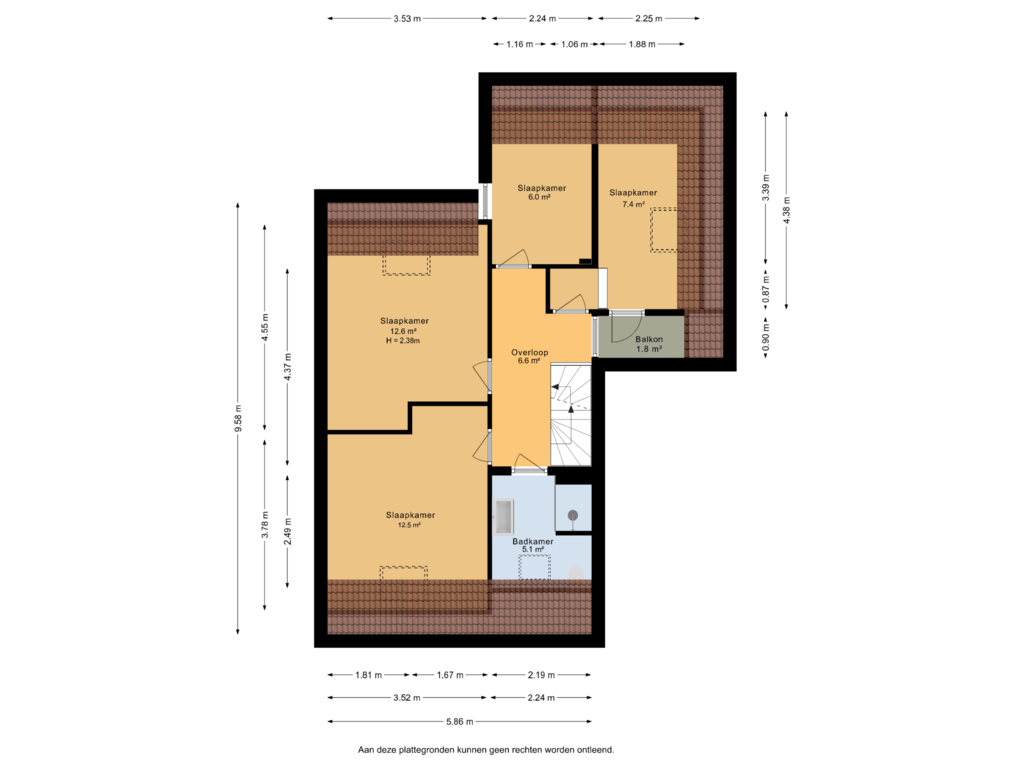 Bekijk plattegrond van Eerste verdieping van Vicariswei 28