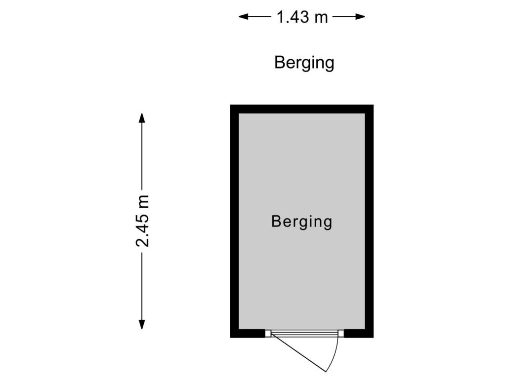 Bekijk plattegrond van Berging van Merellaan 1351