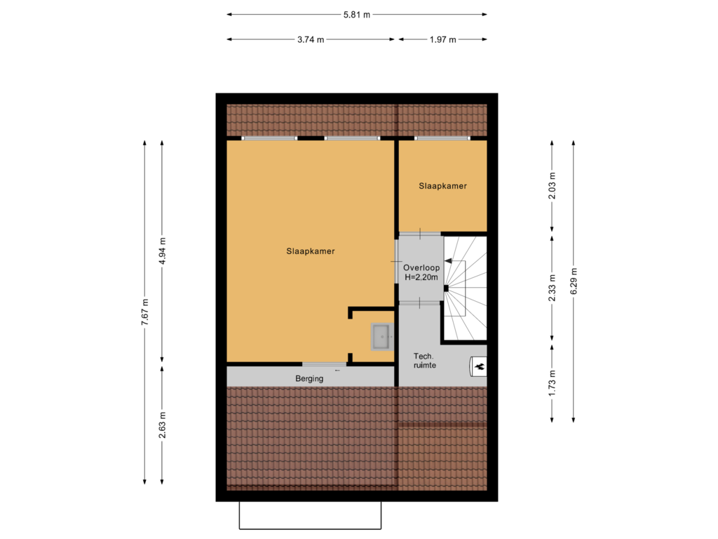 Bekijk plattegrond van Zolder van Valkenkamp 21