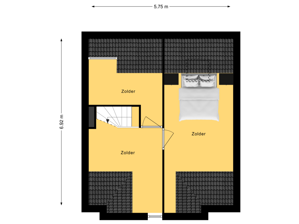 View floorplan of 2e Verdieping of Sloetsweg 5