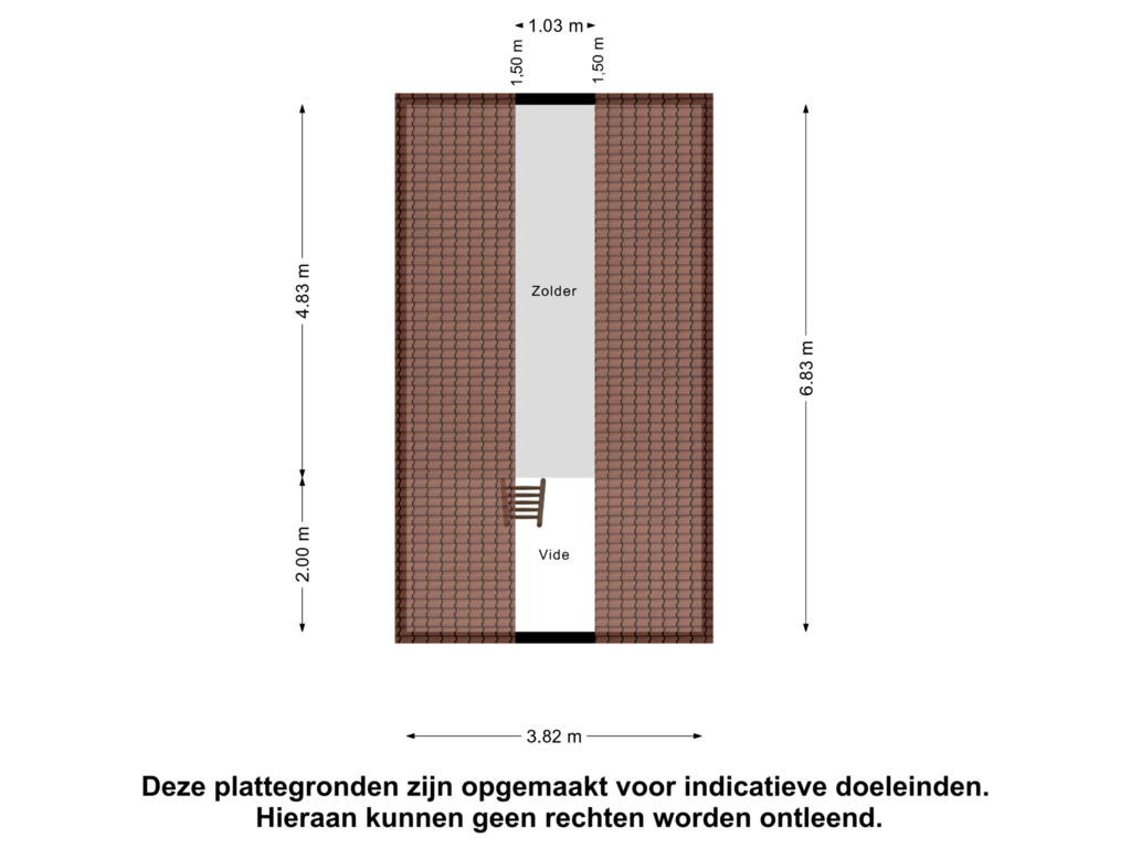 Bekijk plattegrond van Garage Zolder van Descartesstraat 9