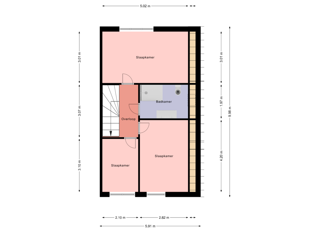 Bekijk plattegrond van 1e Verdieping van Poolster 37