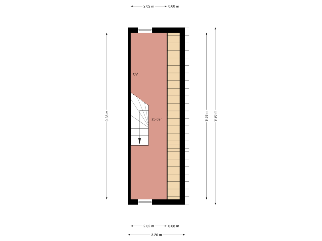 Bekijk plattegrond van 2e Verdieping van Poolster 37