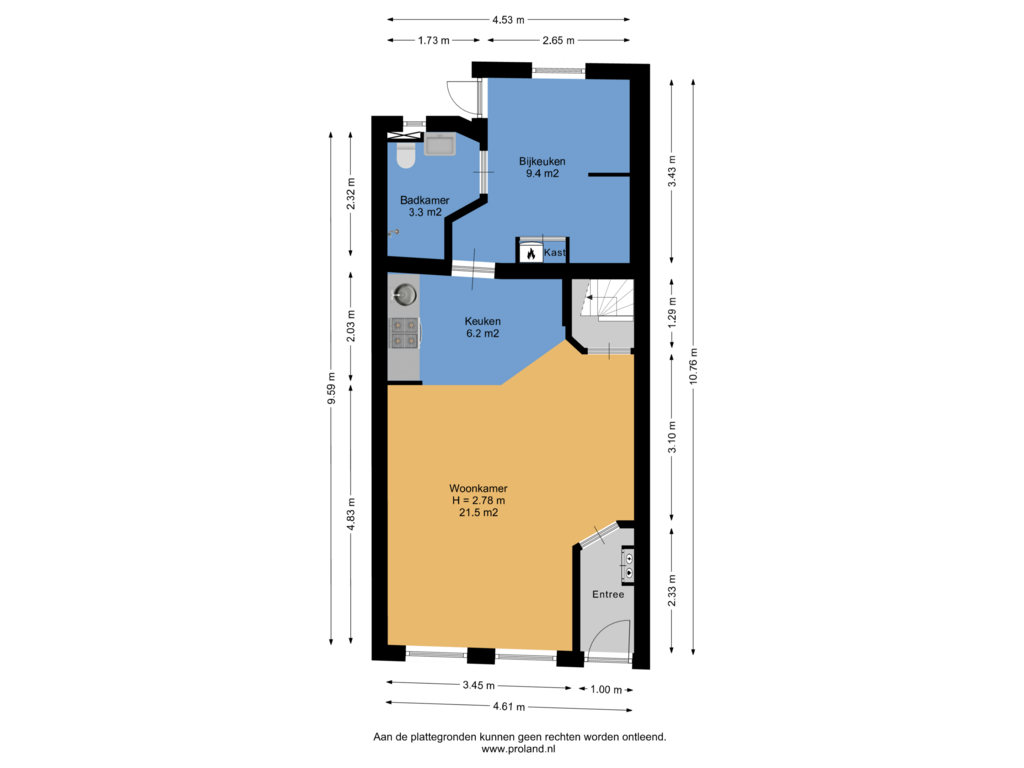 View floorplan of Begane Grond of Kerkstraat 47