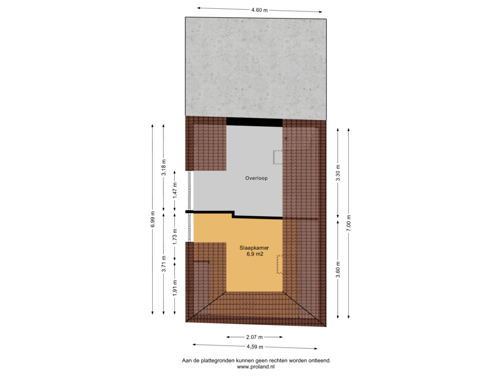 View floorplan of 1e Verdieping of Kerkstraat 47