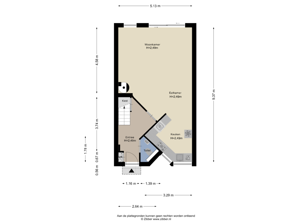 Bekijk plattegrond van Begane Grond van Sikkel 4