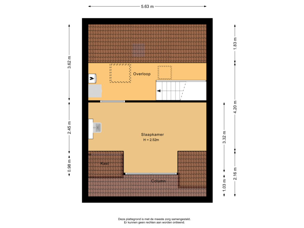 Bekijk plattegrond van Tweede verdieping van Griffioen 7