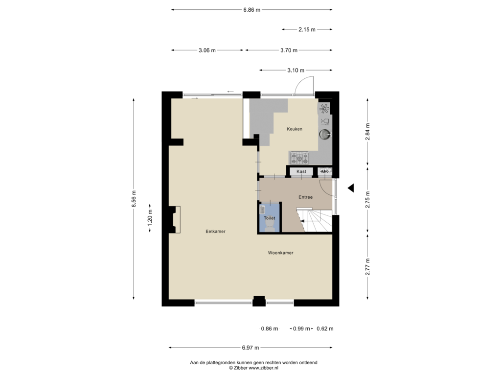 View floorplan of Begane Grond of Stedekestraat 21