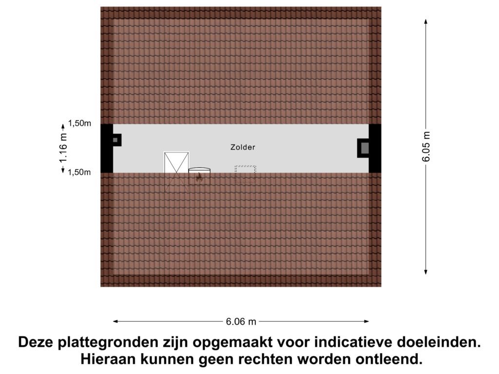 View floorplan of Zolder of Matthijs Kiersstraat 25