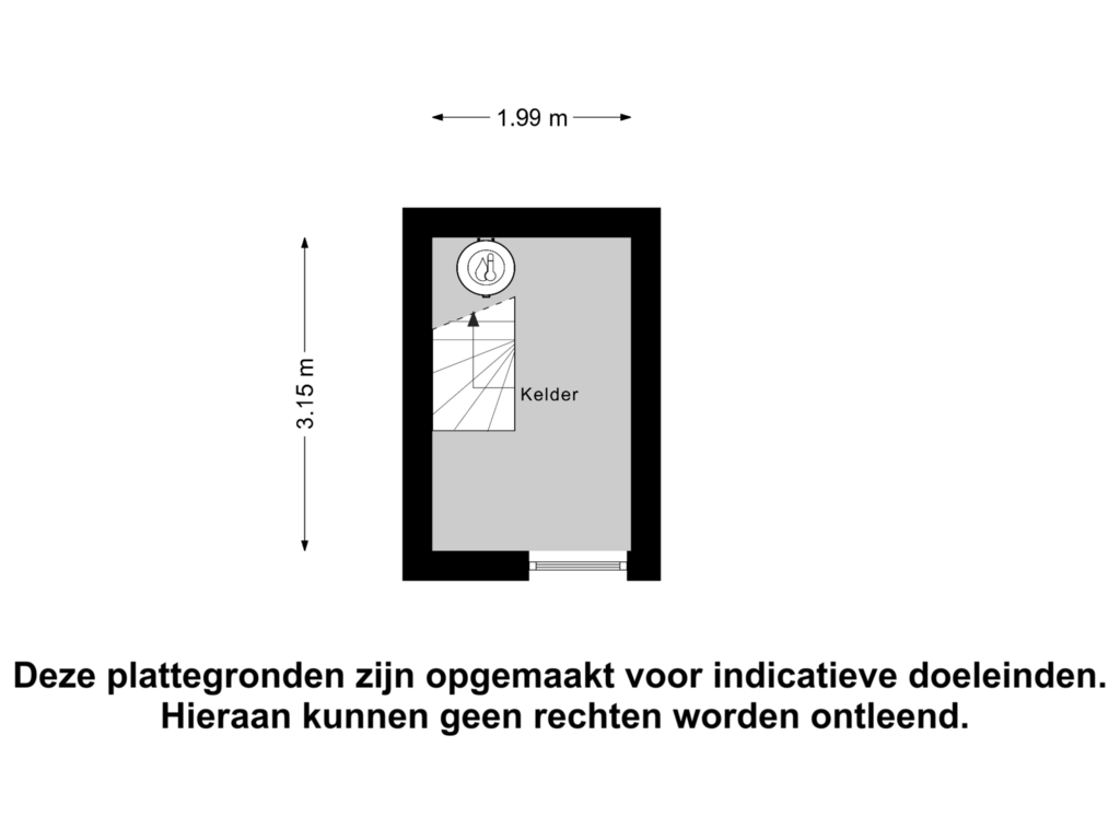 View floorplan of Kelder of Matthijs Kiersstraat 25