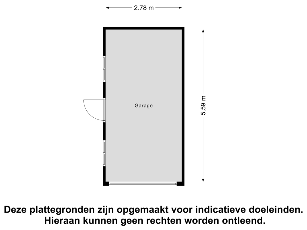 View floorplan of Garage of Matthijs Kiersstraat 25