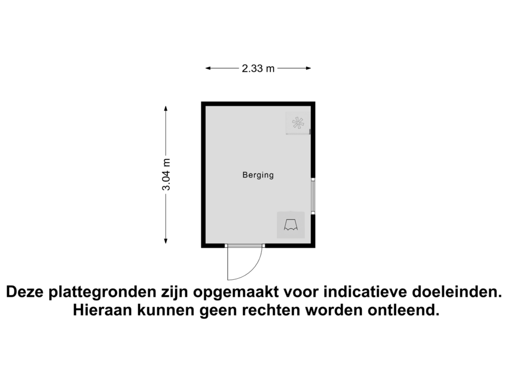 View floorplan of Berging of Matthijs Kiersstraat 25