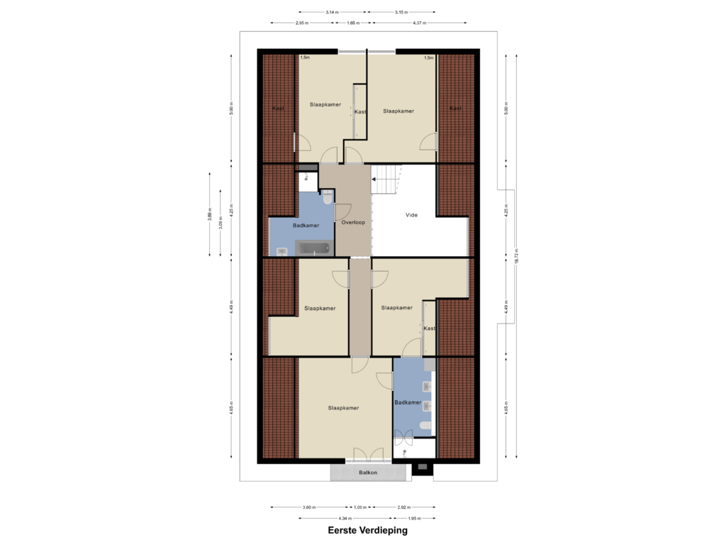 Bekijk plattegrond van Eerste Verdieping van Maaszicht 9