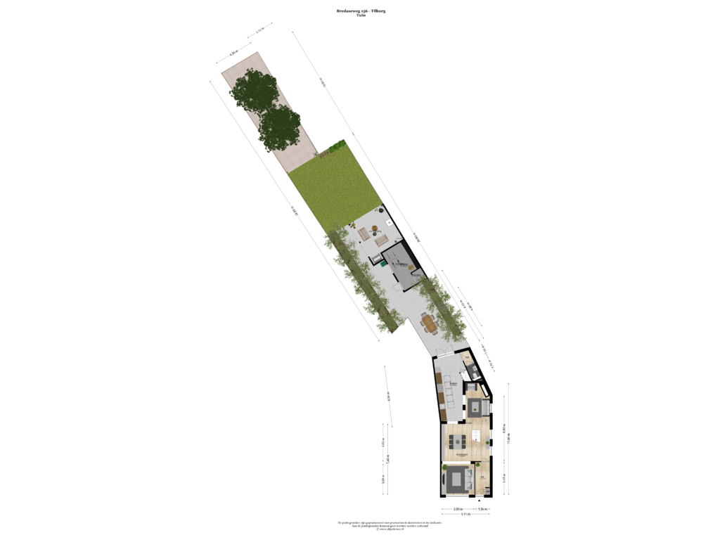 Bekijk plattegrond van TUIN van Bredaseweg 156