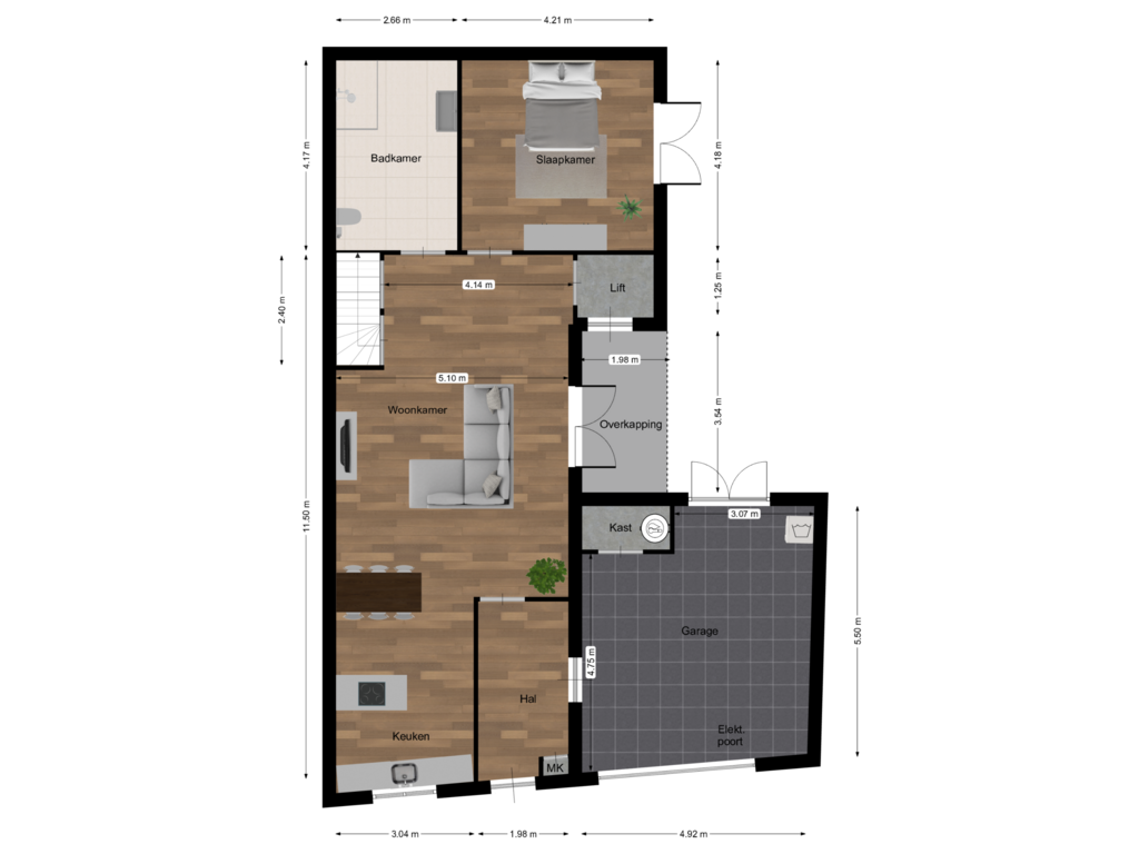 Bekijk plattegrond van Begane grond van Kelderstraat 42