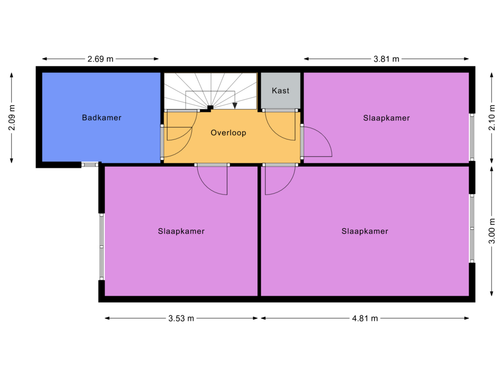 Bekijk plattegrond van 1e etage van Lieskamp 5