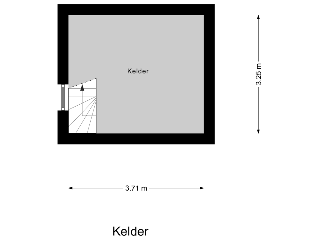 View floorplan of Kelder of Burgemeester van Oordtstraat 15