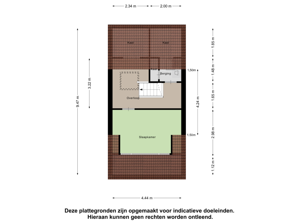 View floorplan of Tweede Verdieping of Loenensestraat 179