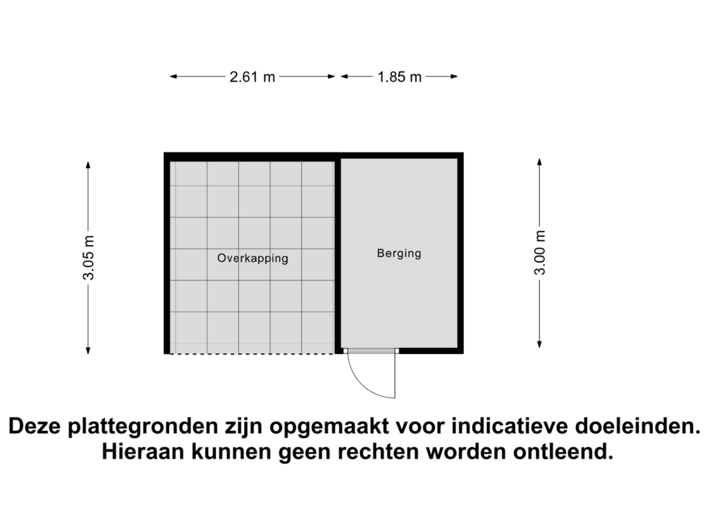 View floorplan of Berging of Loenensestraat 179