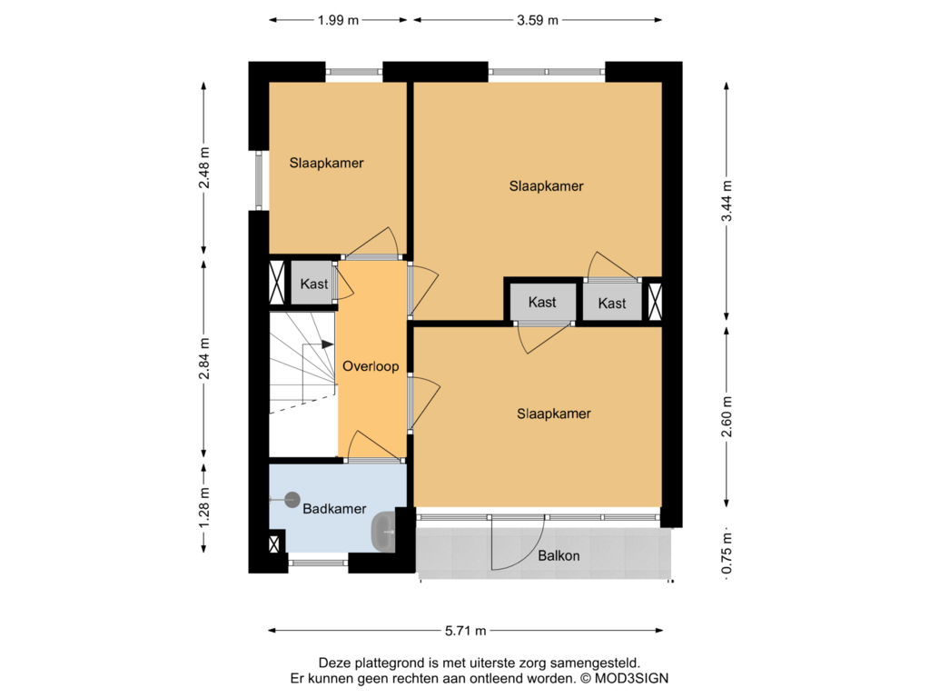 Bekijk plattegrond van 1e Verdieping van Pegasusstraat 51