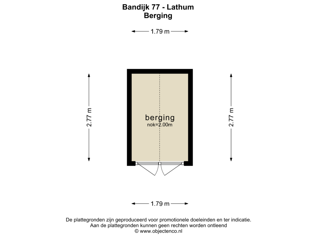 Bekijk plattegrond van BERGING van Bandijk 77