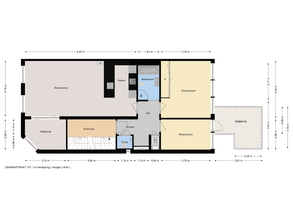 Bekijk plattegrond van First floor van Bankastraat 107