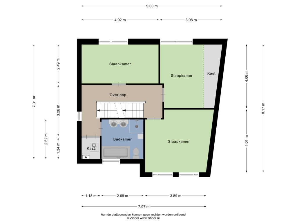 Bekijk plattegrond van Eerste Verdieping van Vestesingel 108