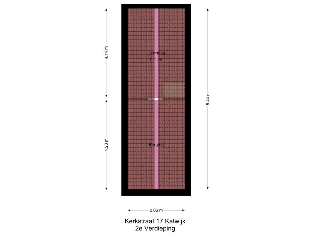 Bekijk plattegrond van 2e Verdieping van Kerkstraat 17