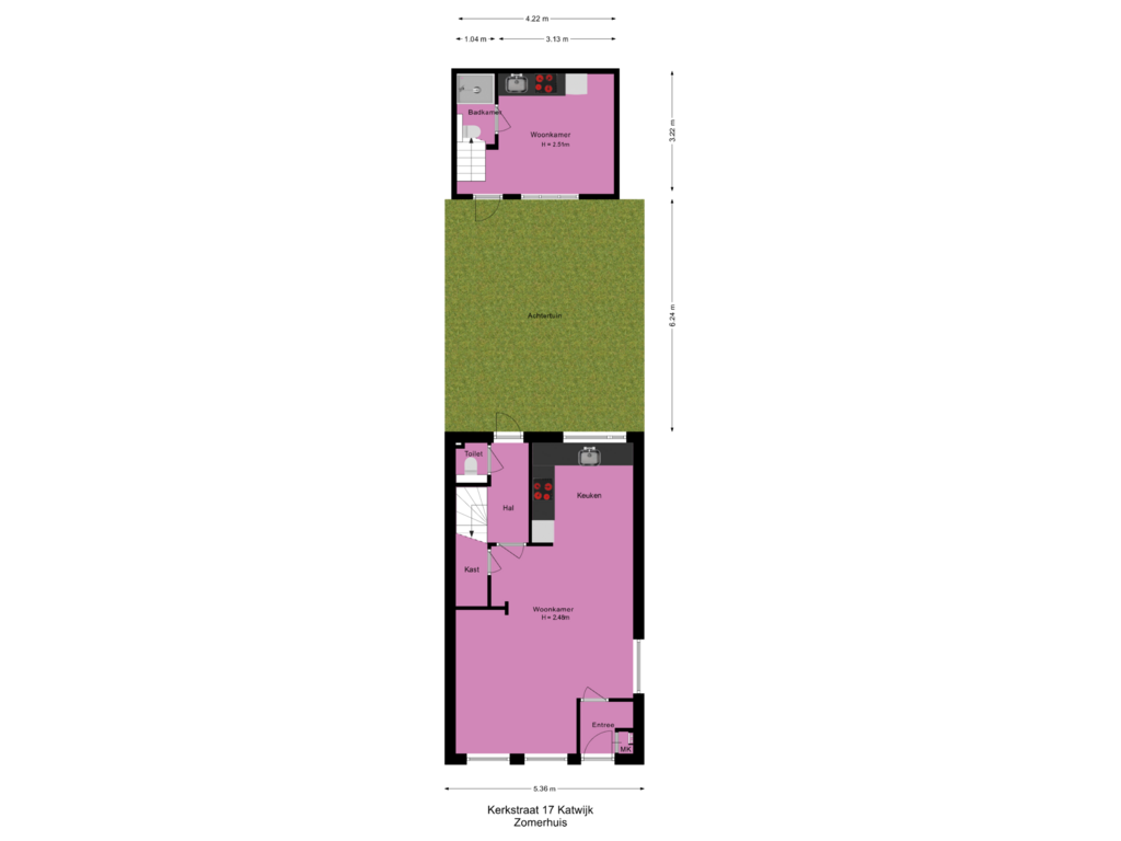 Bekijk plattegrond van Zomerhuis van Kerkstraat 17