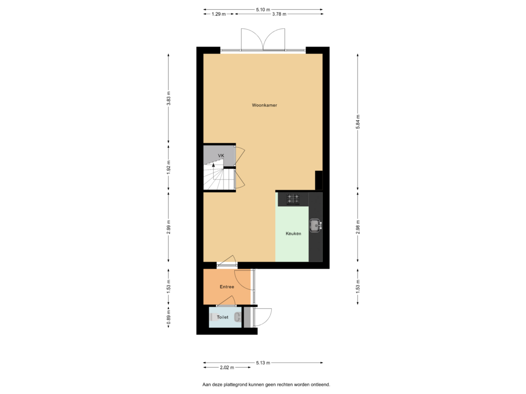 Bekijk plattegrond van Begane grond van Knoppertkamp 31