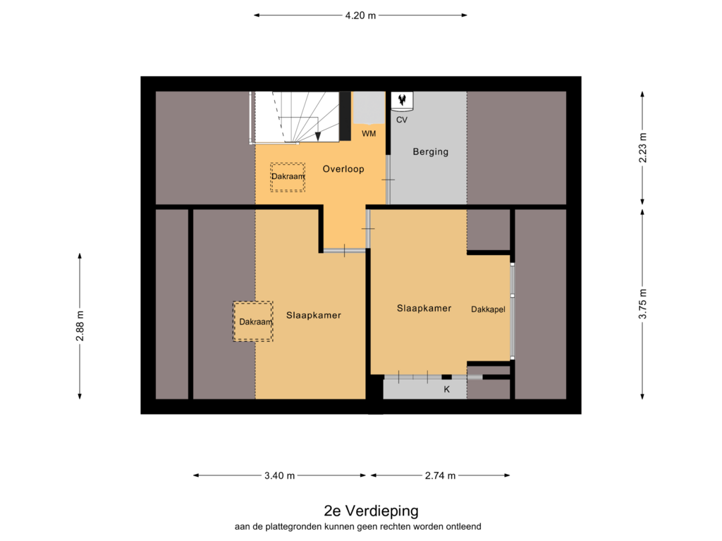 Bekijk plattegrond van 2e Verdieping van Mauritslaan 23