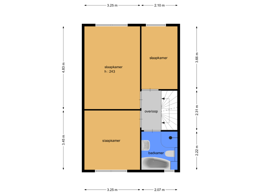 Bekijk plattegrond van 1e verdieping van Gageldonk 29