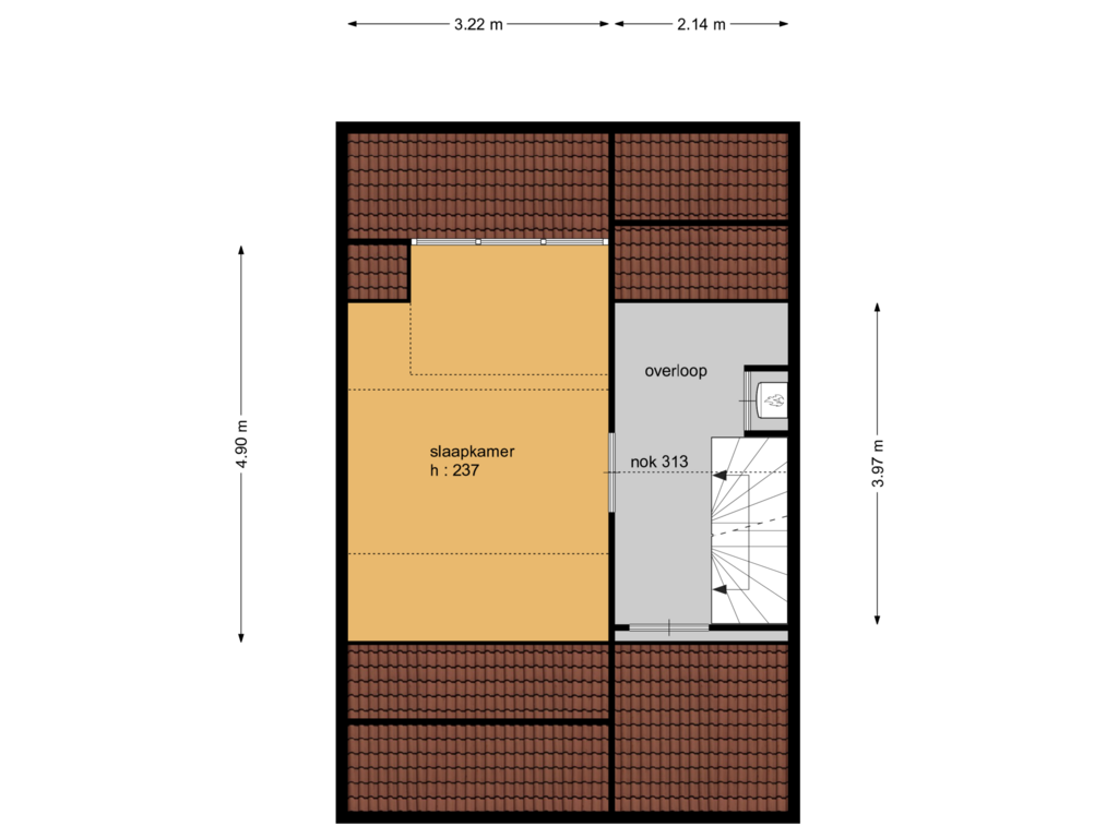 Bekijk plattegrond van 2e verdieping van Gageldonk 29