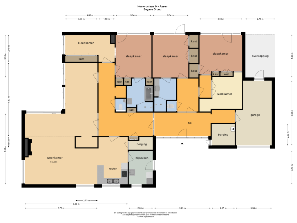 Bekijk plattegrond van BEGANE GROND van Homeruslaan 14