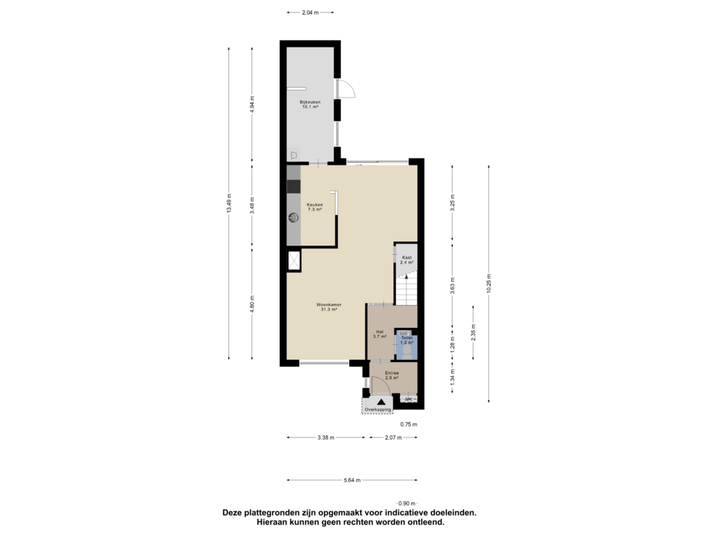 View floorplan of Begane Grond of Gildeweg 4