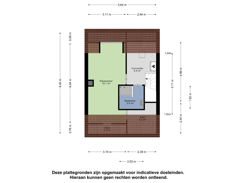 View floorplan of Tweede Verdieping of Gildeweg 4