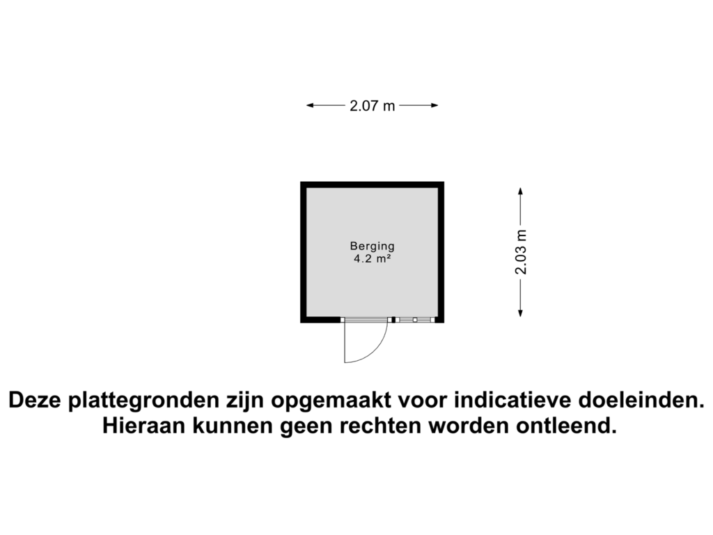 View floorplan of Berging of Gildeweg 4