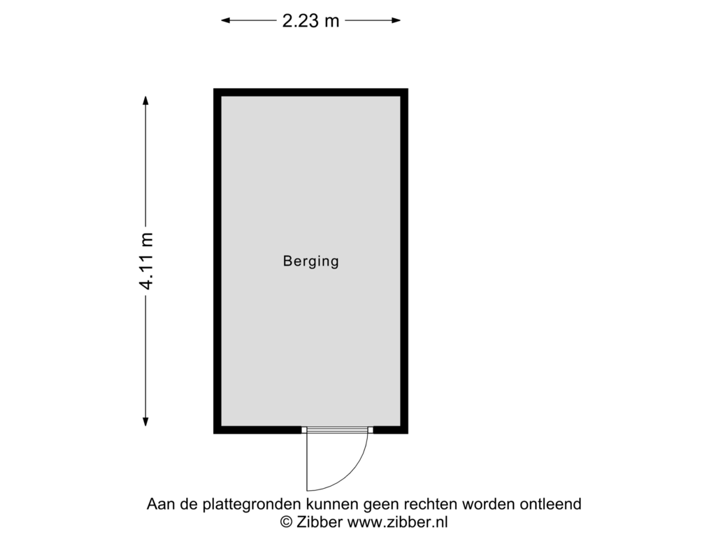 Bekijk plattegrond van Berging van Lekstraat 8