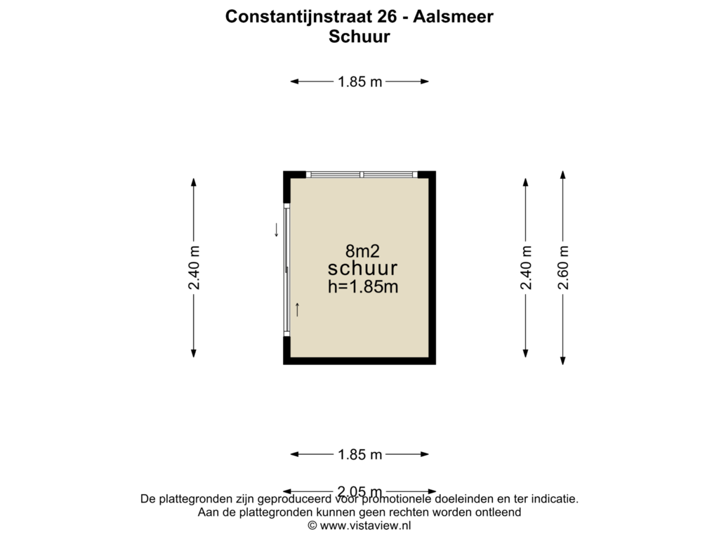 Bekijk plattegrond van SCHUUR 1 van Constantijnstraat 26